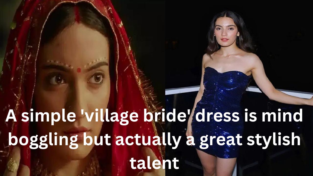 A simple ‘village bride’ dress is mind boggling but actually a great stylish talent